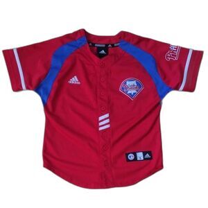 adidas MLB Philadelphia Phillies Red Short Sleeve Jersey Size Small